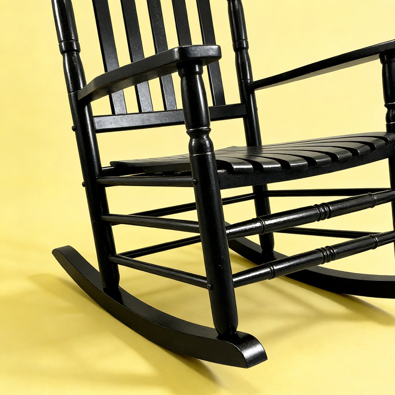 Chaise berçante pour le balcon, pour l'intérieur et l'extérieur, Noir