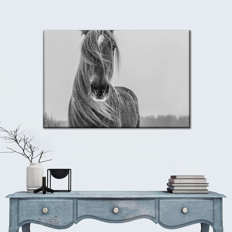 Winter Horse Canvas Print, 24" H x 36" W x 1.25" D