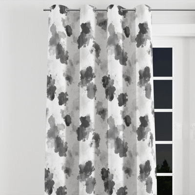 Modern Room Darkening Curtains - Abstract Azizul Grommet Curtain - 1 Panel