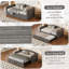 Velvet Daybed with Extended Pop Up Trundle-365189273