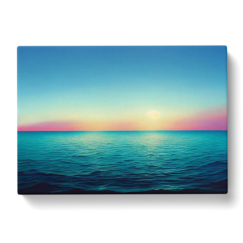 Rose Sky Above The Ocean Vol.3 - Wrapped Canvas Print, 35cm H x 50cm W x 3cm D