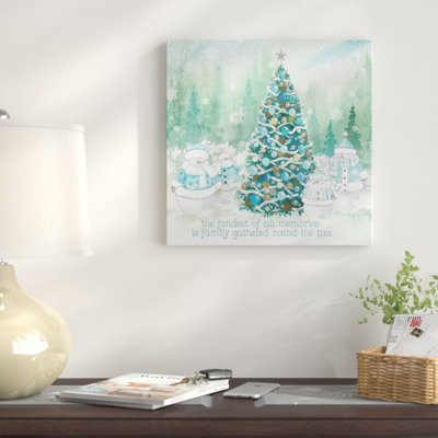 Snowman Family - impression d'art graphique