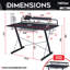 Bureau d'ordinateur avec tablette en carbone Techni Sport TS-200