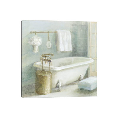 Refreshing Bath II Brass by Danhui Nai - Wrapped Canvas Print