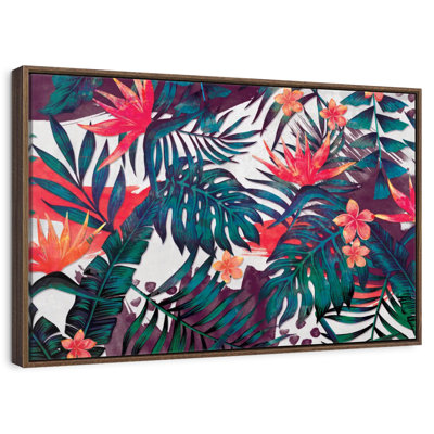 Palmiers et fleurs tropicales