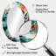 Miroir décoratif géométrique ovale vert et orange sur un esprit libre II-313064144