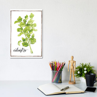 Watercolour Herbs IV - Wrapped Canvas Print