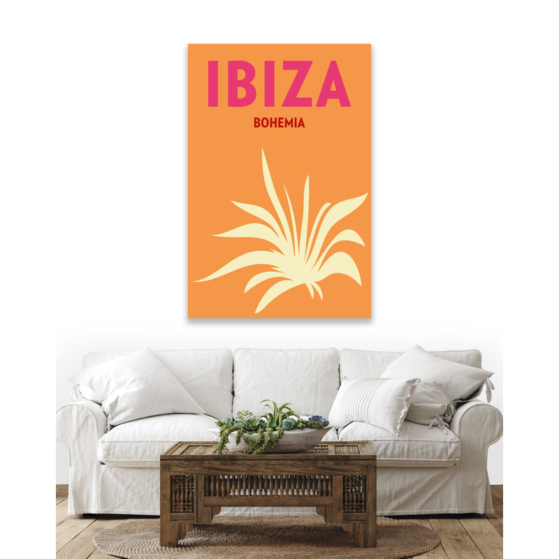 Ibiza par Yaffa G, H 41 po x l 27 po, Toile tendue