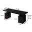 Bureau debout moderne et simple à deux moteurs, disponible en finition chêne fumé et chêne foncé-619768835-619768861