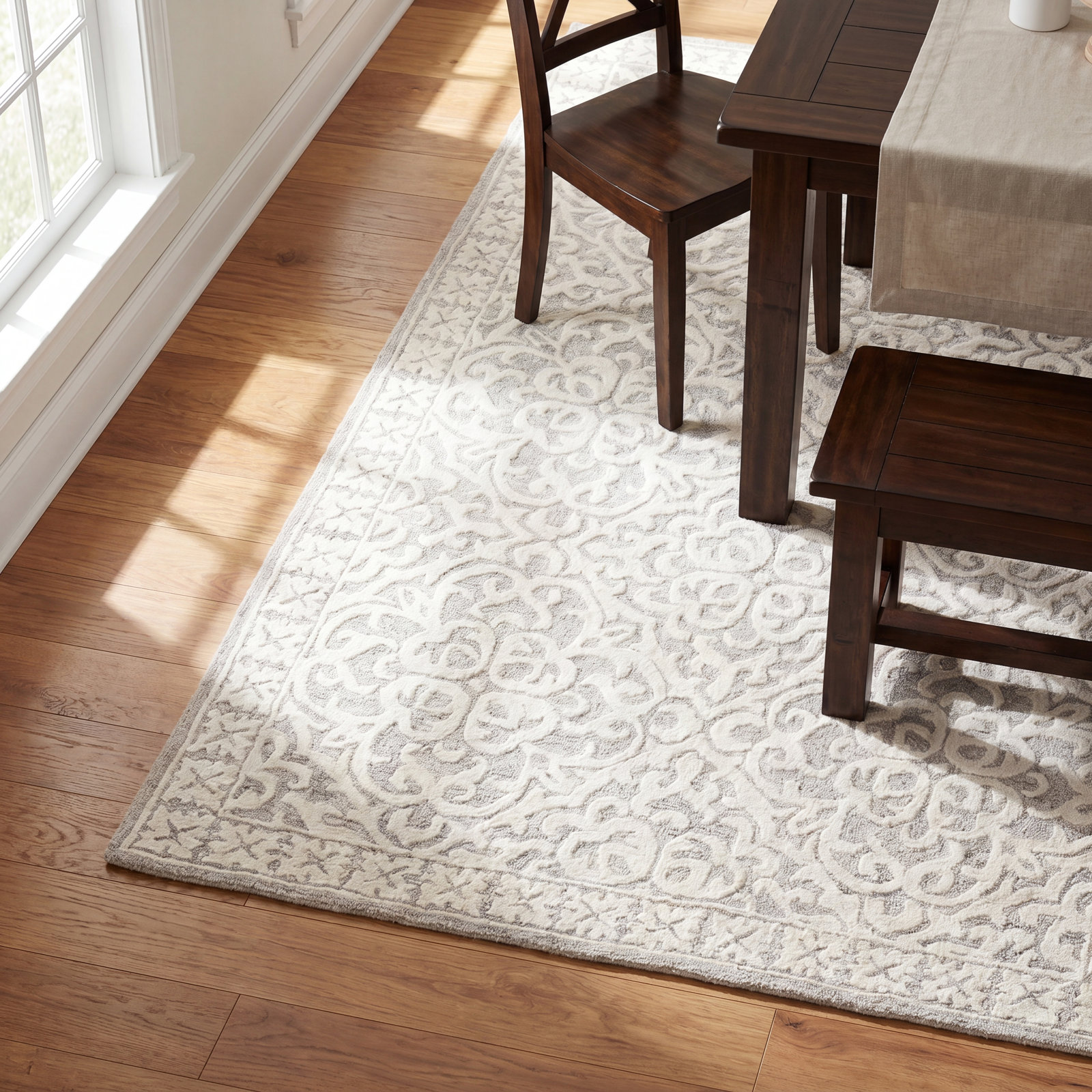 Aude Handmade Wool Rug, Rectangle 8' x 10'