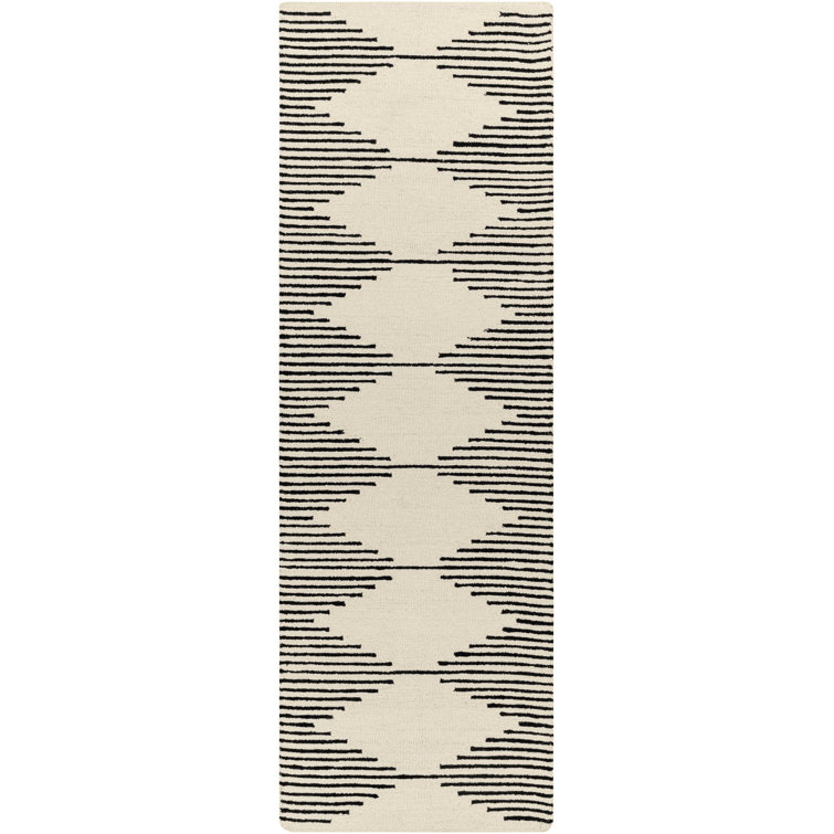 Mueller Handmade Tufted Wool Ivory/Black Rug