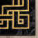 Tapis à motif abstrait doré et doré Fairmont Marble
