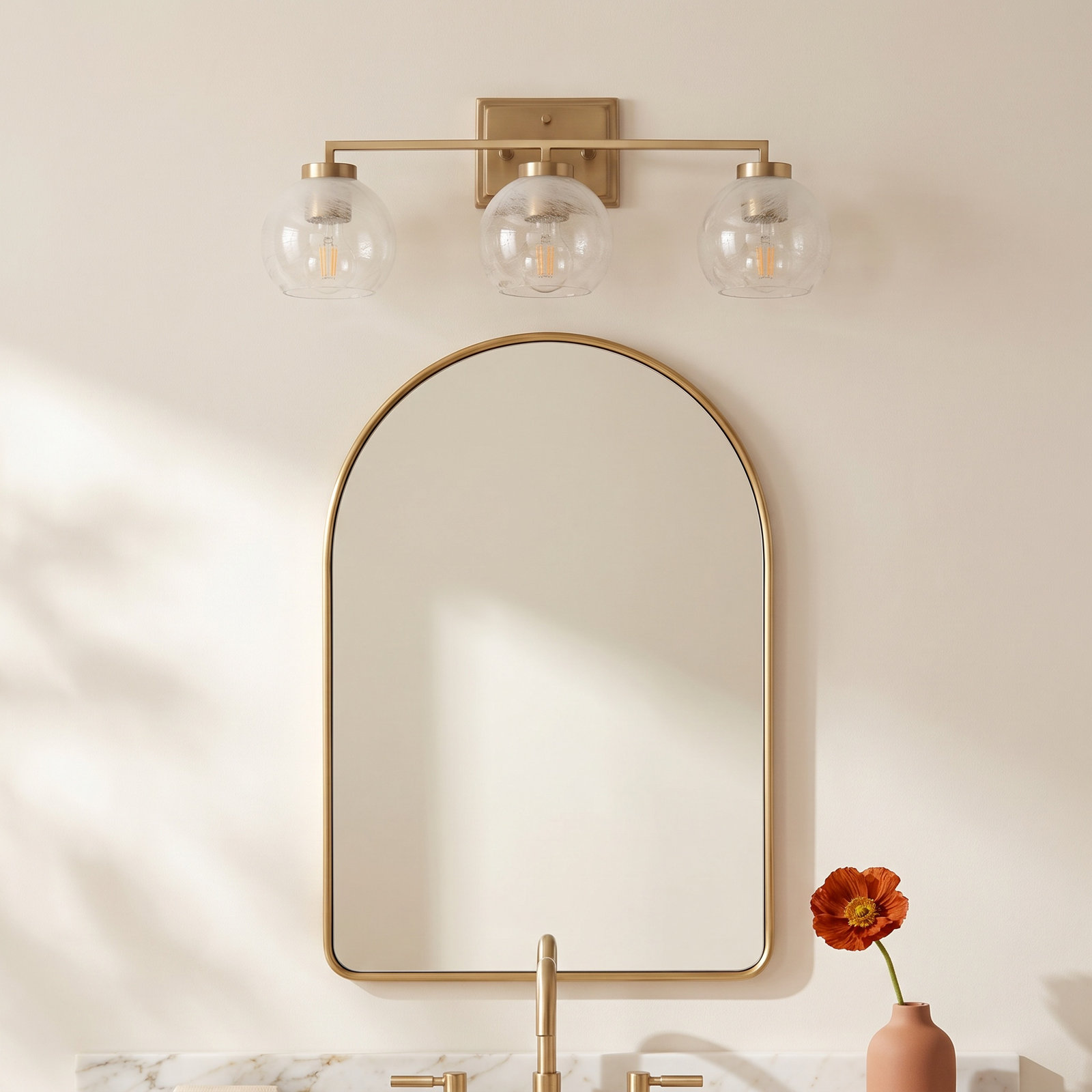 3-Light Vanity Light, Brushed Champagne Bronze