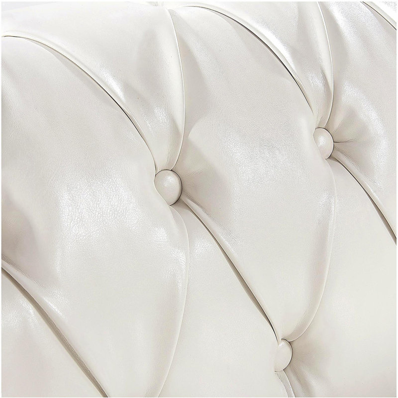 Canapé Chesterfield 84,65 pouces, Beige