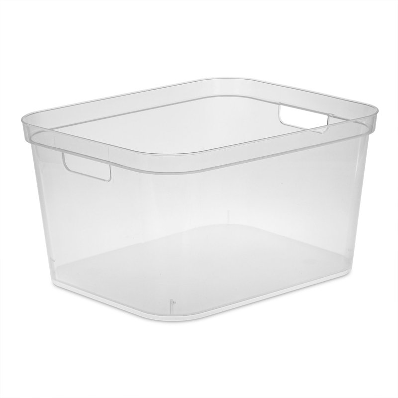 Casier de rangement 8,25 po x 12,25 po x 15 po avec poignées transparentes Stérilite (paquet de 12)