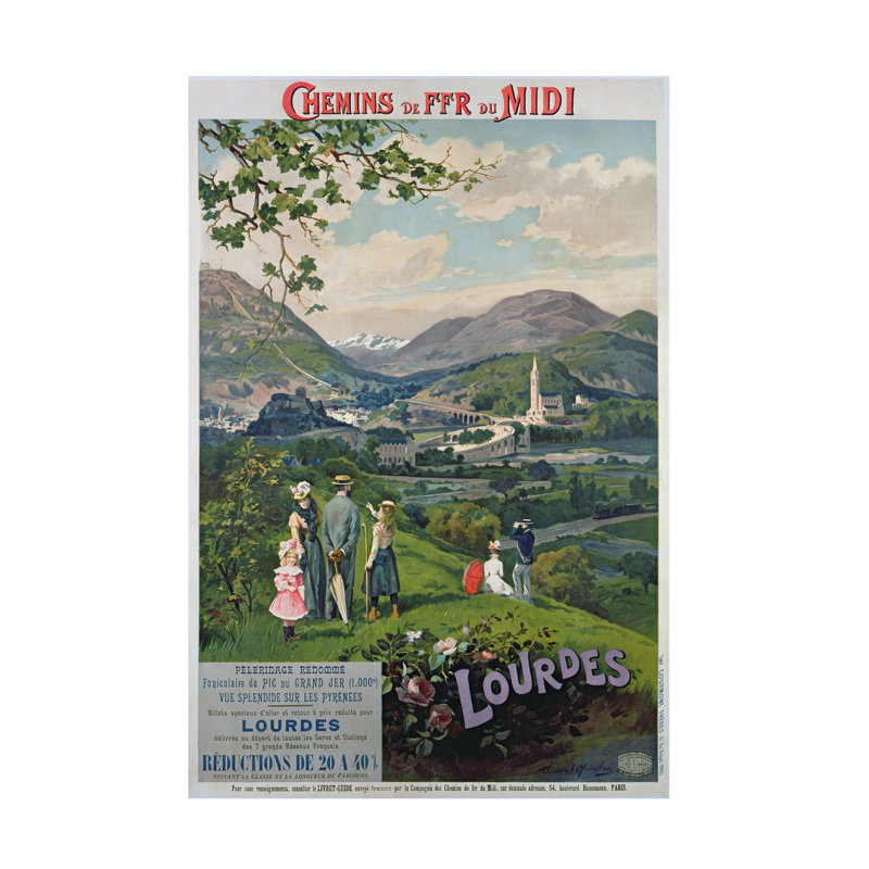 Clément Quinton, Lourdes, France, vers 1900, H 19 po x l 12 po