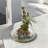 Succulent Design in Clear Round Glass Vase with epoxy | Unique Succulent Vase with Artificial Succulents