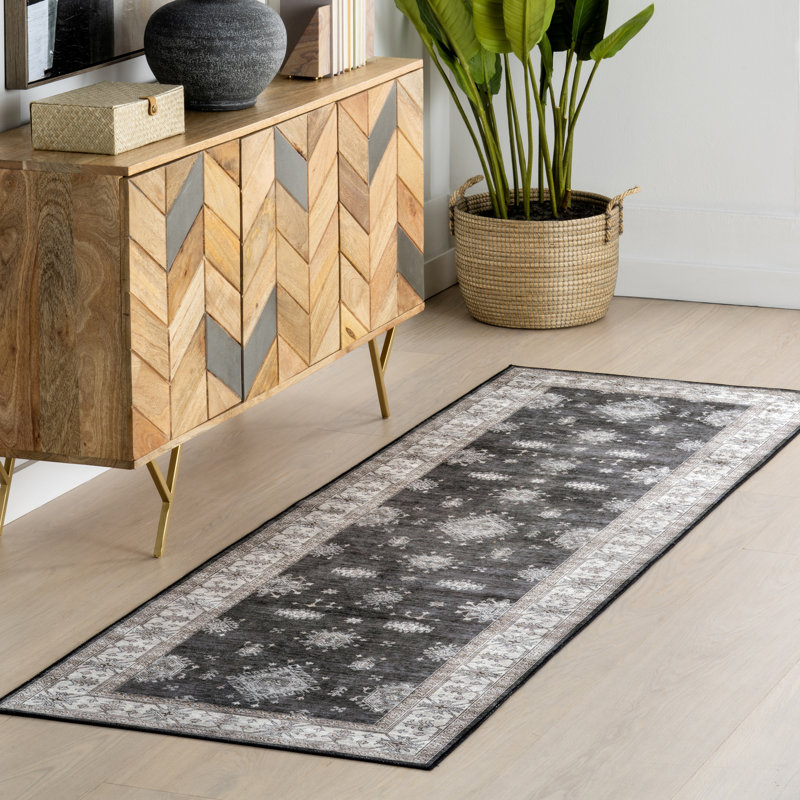 Tapis traditionnel lavable à la machine Viha SplashGuard, Tapis de couloir 2 pi 6 po x 6 pi
