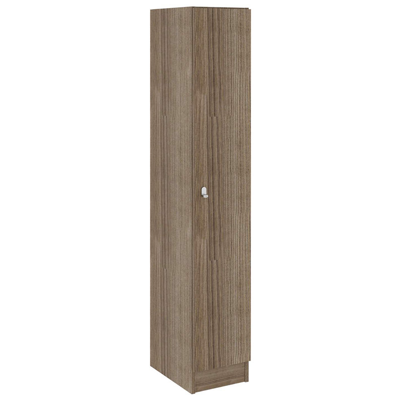 Armoire de vestibule de classe simple à un compartiment avec porte, Orme foncé
