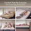 Lit ajustable avec matelas hybride, fonction massage, port USB, éclairage sous le lit, télécommande sans fil et application de contrôle-130806896-131562990