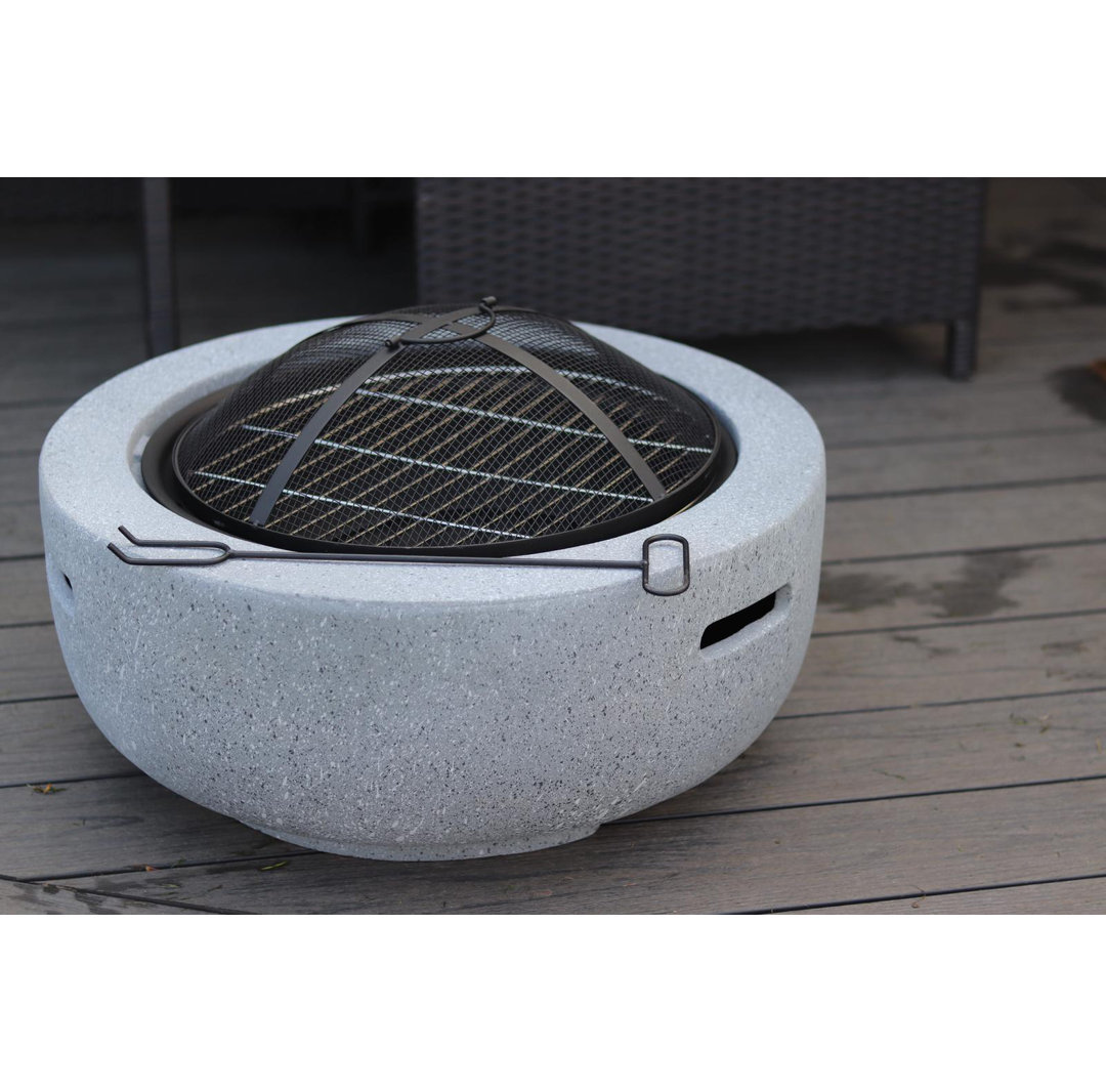 Fermon Round Concrete Smokeless Fire Pit