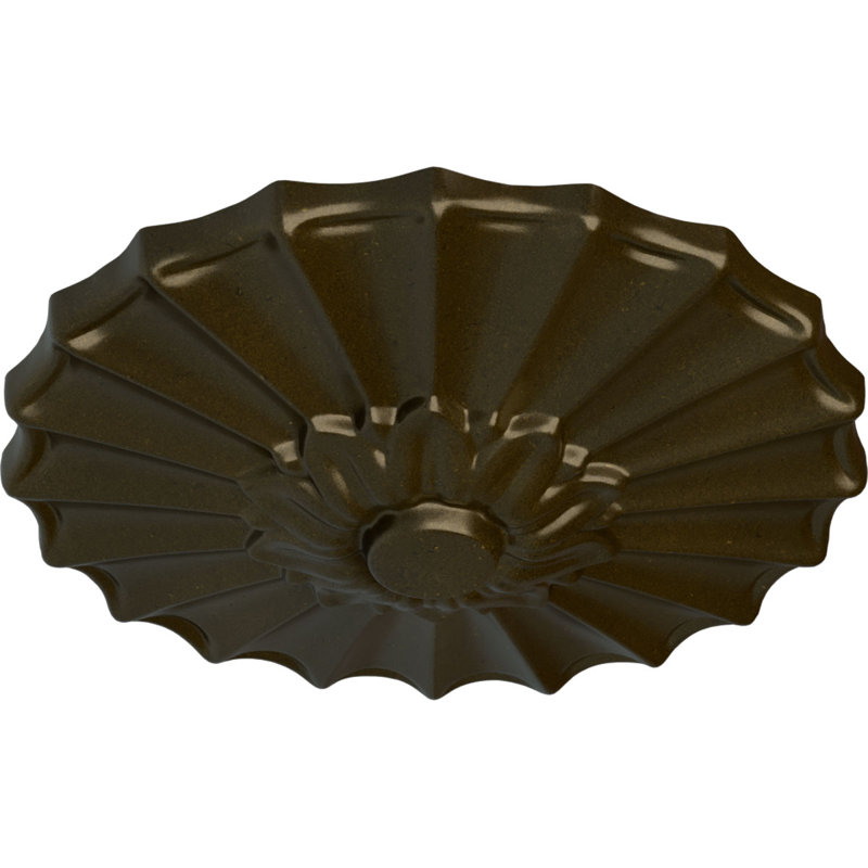 Petit médaillon de plafond Endurathane Alexandria, 7 pi 8 po x P 3/4 po (convient aux auvents jusqu'à 4 5/8 po), finition or riche peinte à la main