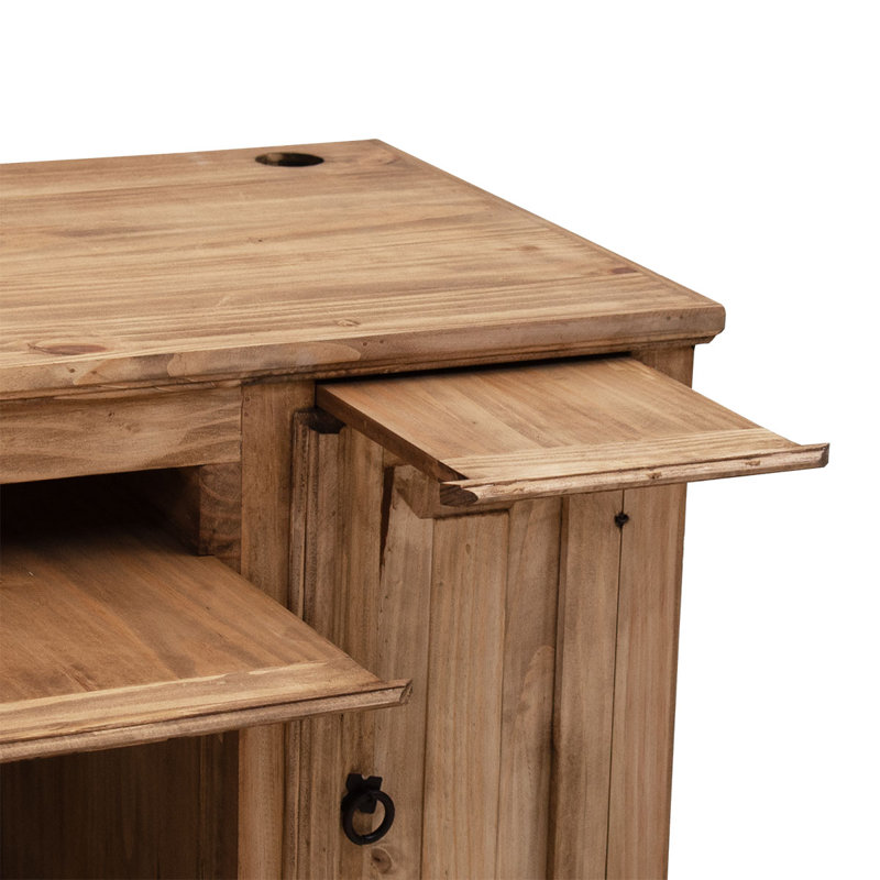 Bureau compact en bois massif, Brown