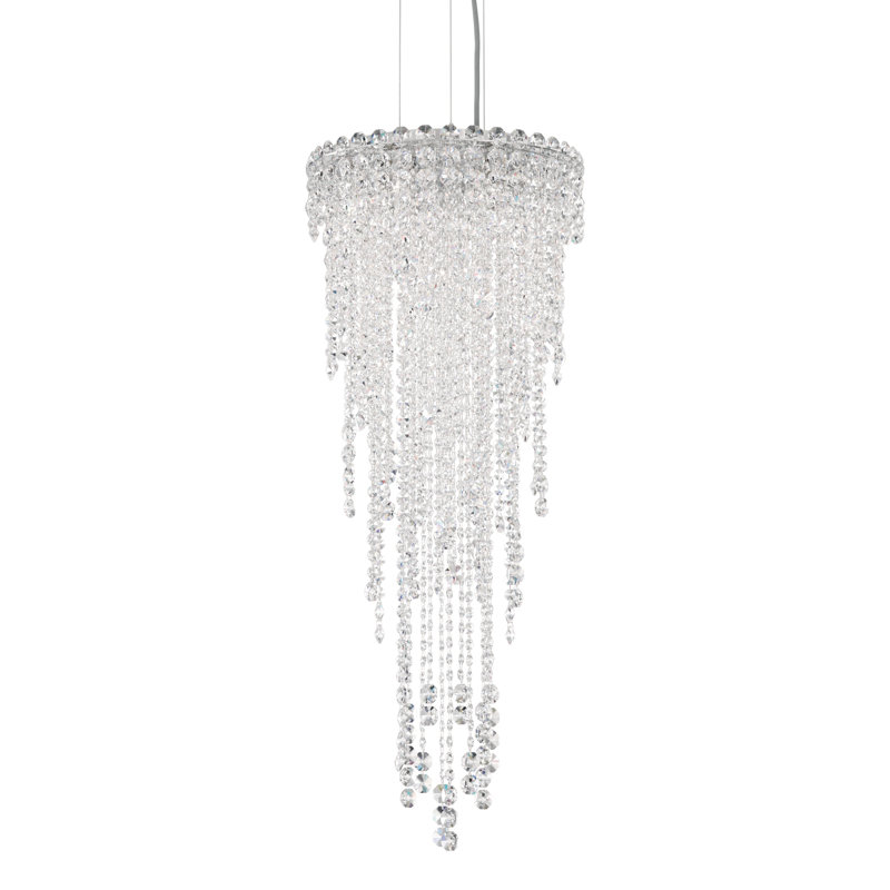 Chantant 4 - Light Glass Tiered Chandelier, Heritage Handcut, 35" H x 14" W x 14"D