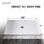 ANZZI Base Series 60 po L 32 po W ANZZI Base de bac de douche avec bonde centrale en acrylique marine blanc brillant