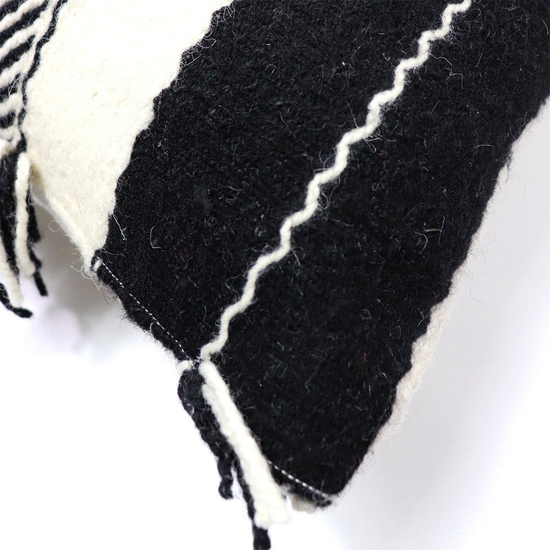 Housse de coussin Shadoui, Beige / noir géométrique 2