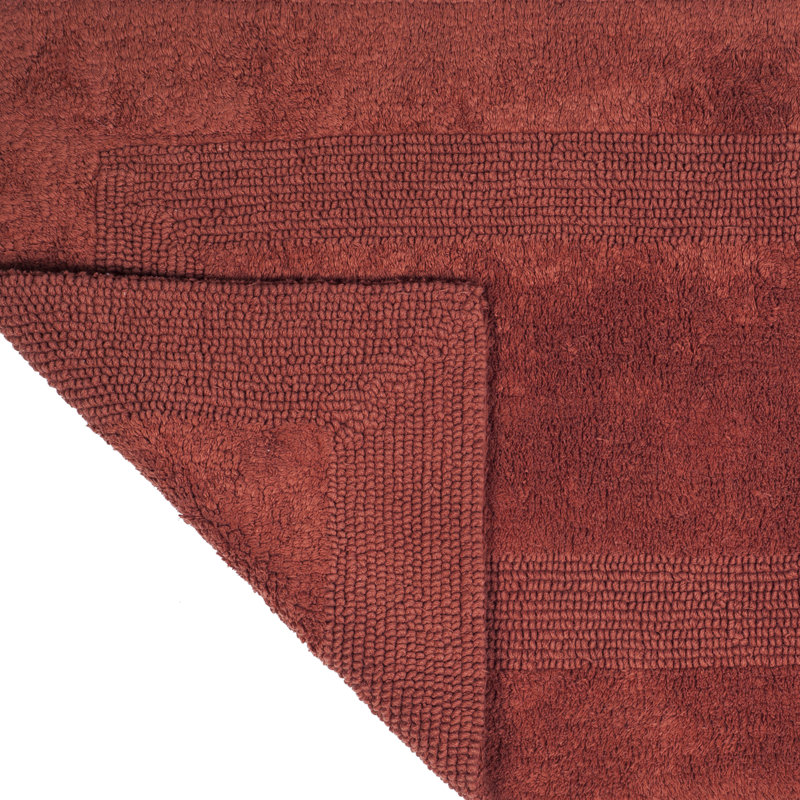 Ragini 60x24-Inch Cotton Bath Mat-Machine Washable Bath Mats for Bathroom, Kitchen, or Laundry Room, Brick