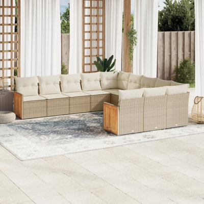 Ensemble de canapé d'extérieur Vidaxl beige