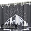 Rideau de douche avec 12 crochets Mountain Forest Wanderlust-1898183902