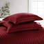 Microfiber Striped Duvet Cover Set with Matching Pillowcases and Stripe Fitted Sheet-117597585-117597588