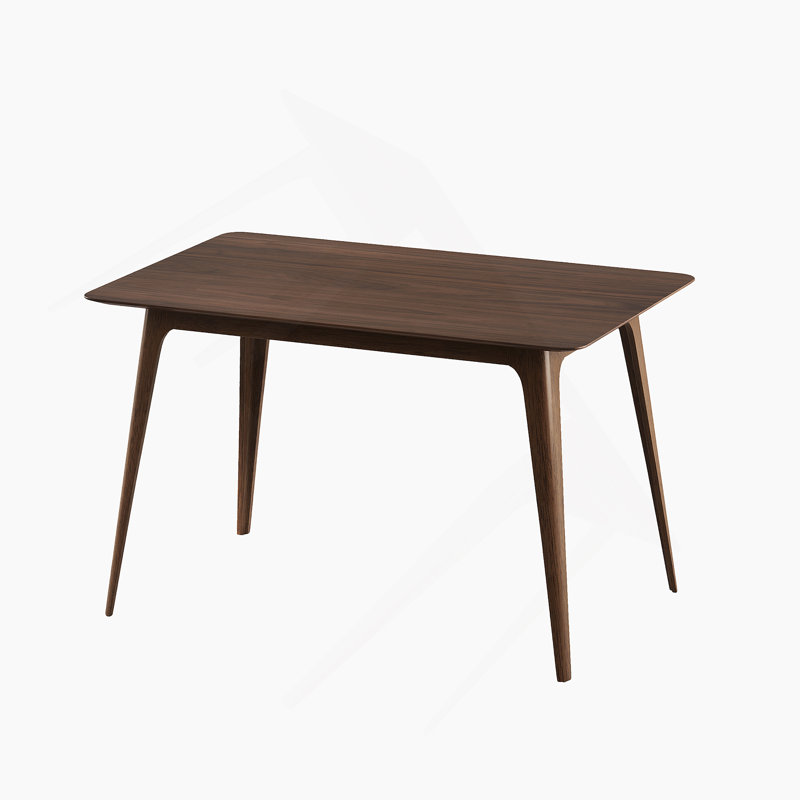Dining Table Solid Wood Legs, Walnut