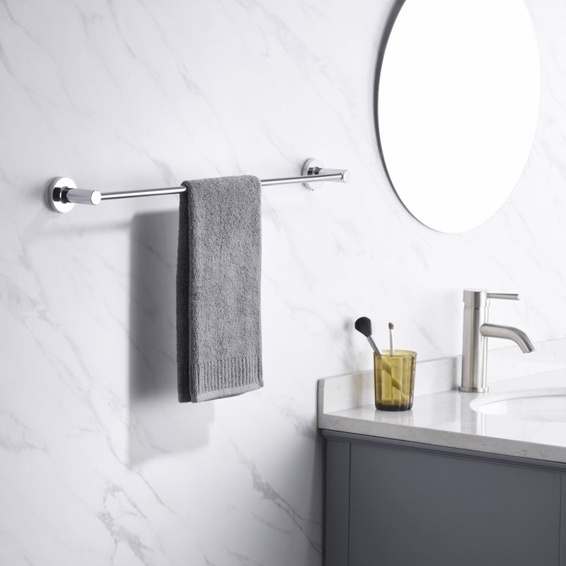 Porte-serviettes mural de 24 po Kree Collection - Chrome poli, Chrome poli