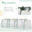 Mini serre Outsunny 10 pi x 3 pi x 2,5 pi, serre portative à tunnel avec portes à fermeture à glissière, housse imperméable aux rayons UV, structure en acier, transparent
