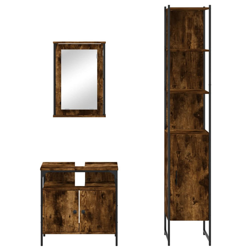Aazil Bathroom Furniture Suite, Smoked Oak