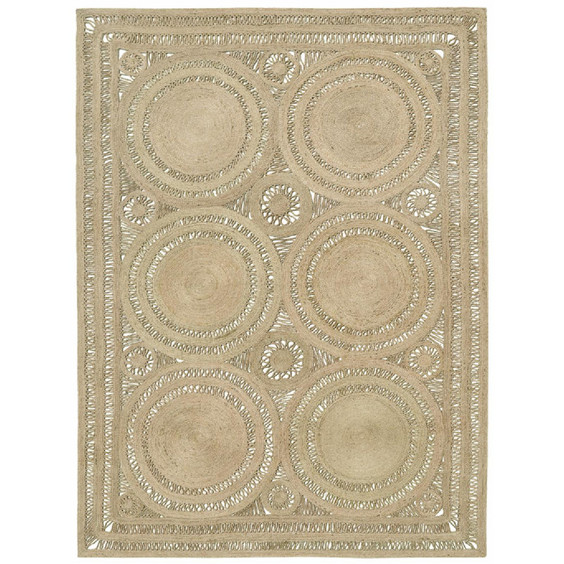 Tapis beige en jute / sisal Mehndi, Rectangle 12 pi x 15 pi