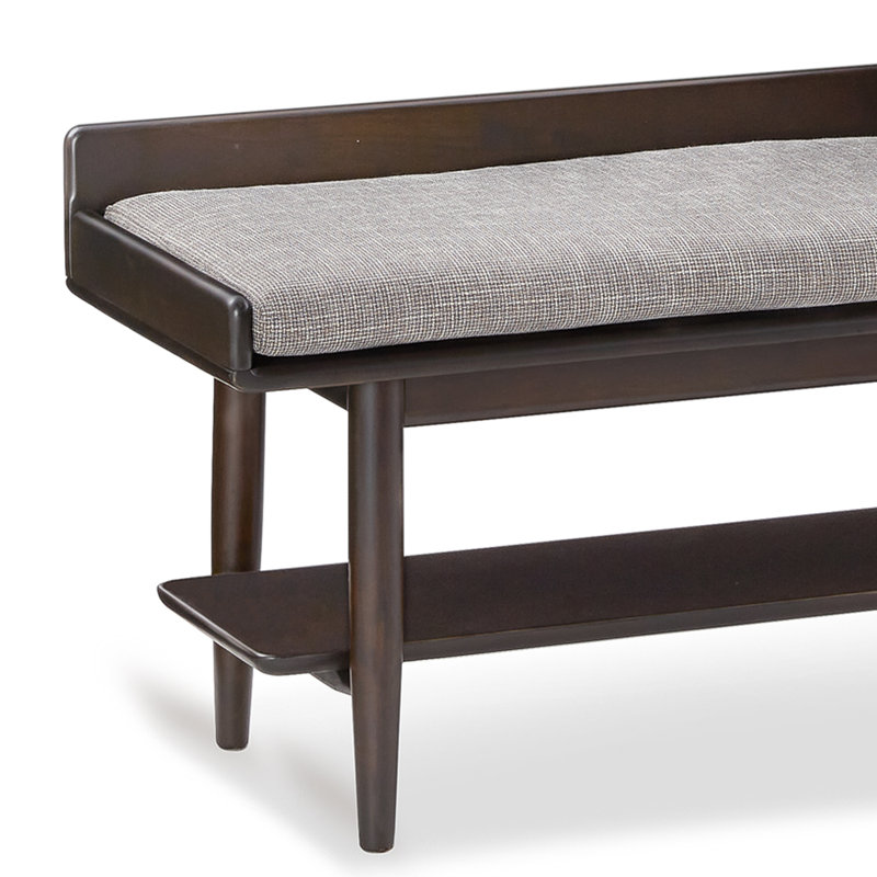 Solid Wood Entryway Bench with Shoe Storage and Drawer (Free White Glove Delivery）