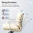 Genuine Leather Conference Chair with Polished Frame-574126375