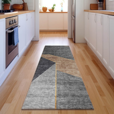 Premium Machine Washable Cerrito Charcoal Rug