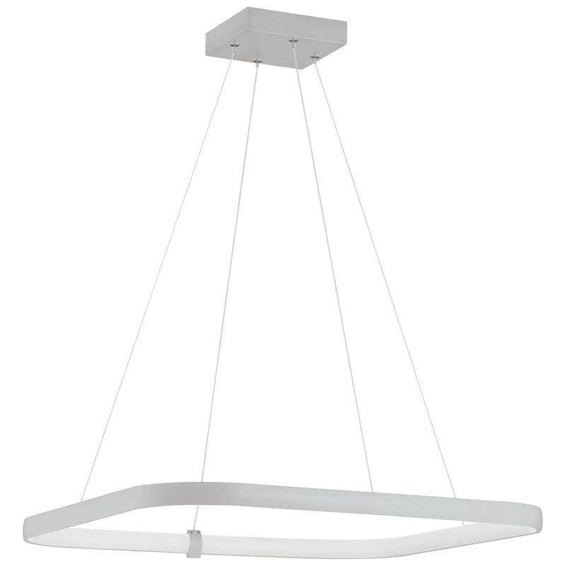 Luminaire suspendu DEL à double tension 24 po Erine - Blanc mat, Blanc mat