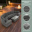8-Pieces Outdoor Wicker Half-Moon Sectional Sets, With Coffee Table, 6-8 Seater