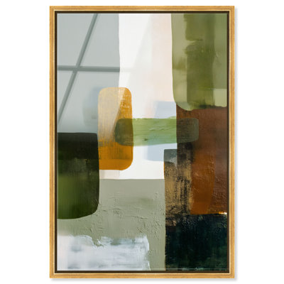 "Timber Moss IV", reproduction d'art acrylique encadrée par Art Remedy, cadre doré, 20 x 30