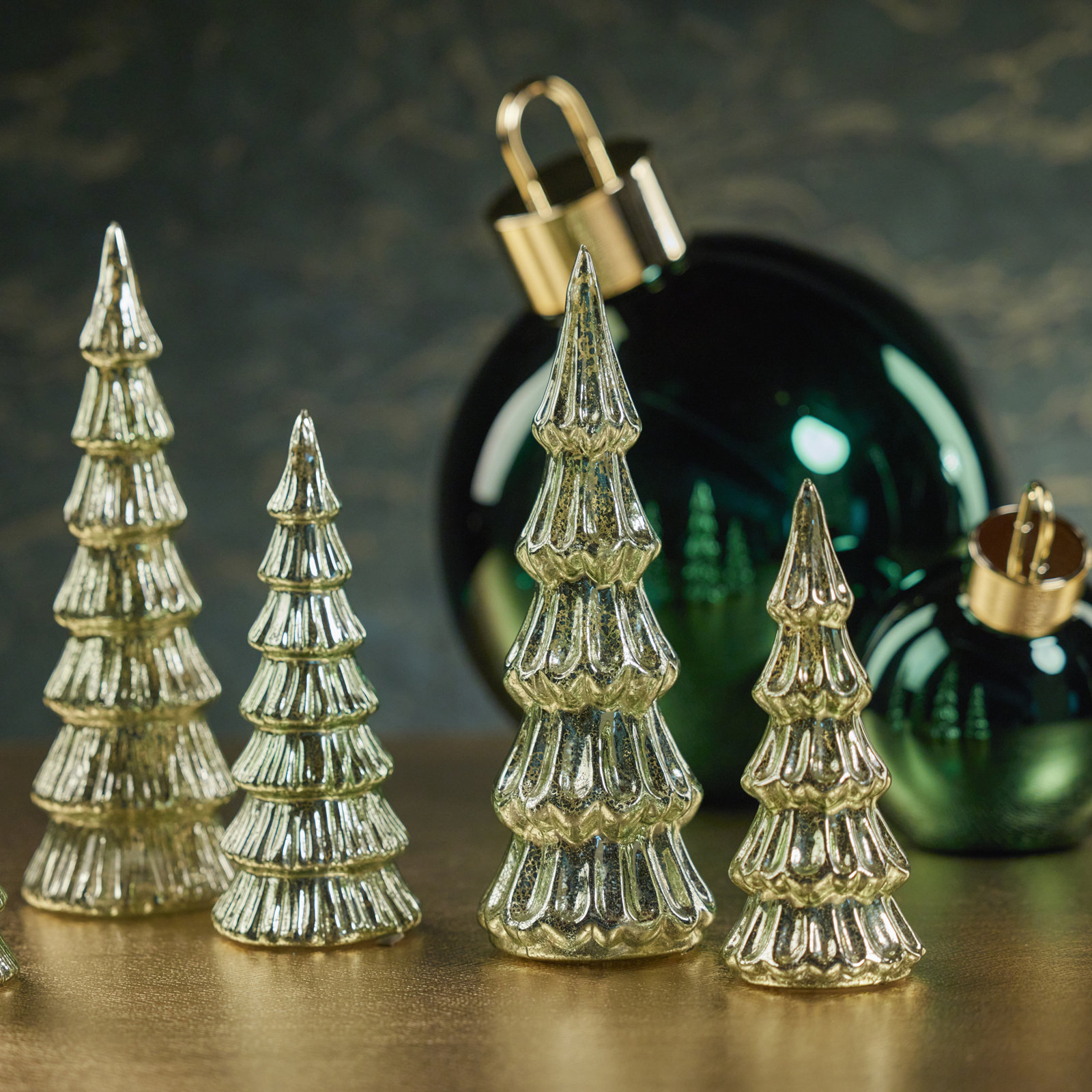 Hanife Lighted Glass Tree, 8.5" H x 3.25" W x 3.25" D