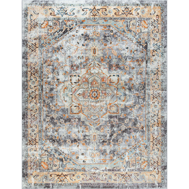Tapis gris Hartlyn, Rectangle 6 pi 7 po x 9 pi 6 po