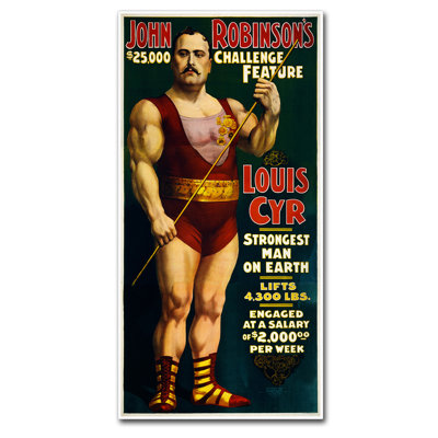 « 1898-cirque », affiche rétro sur toile tendue