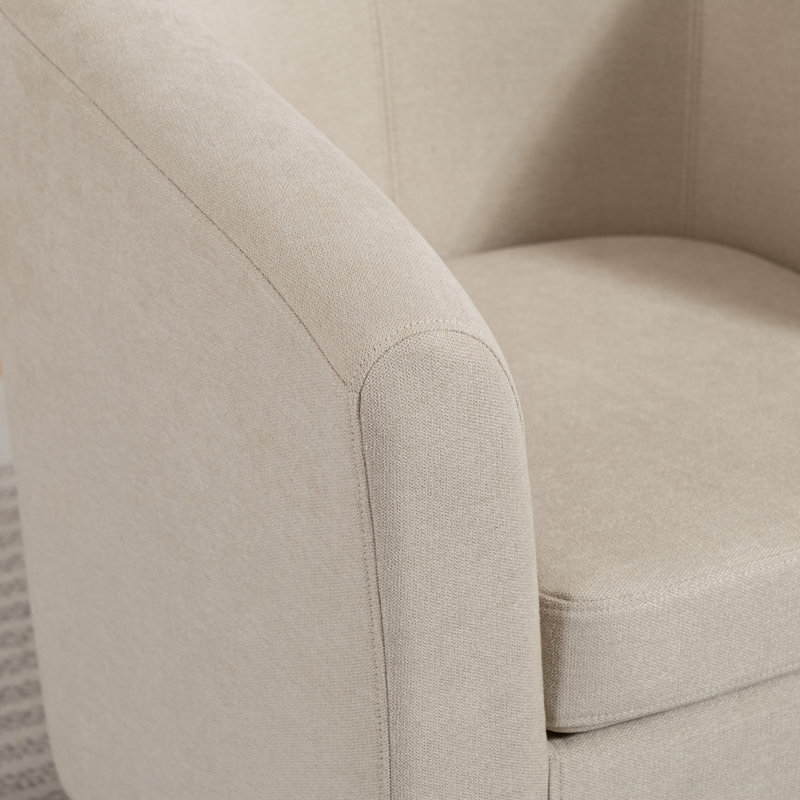 Upholstered Armchair, Beige