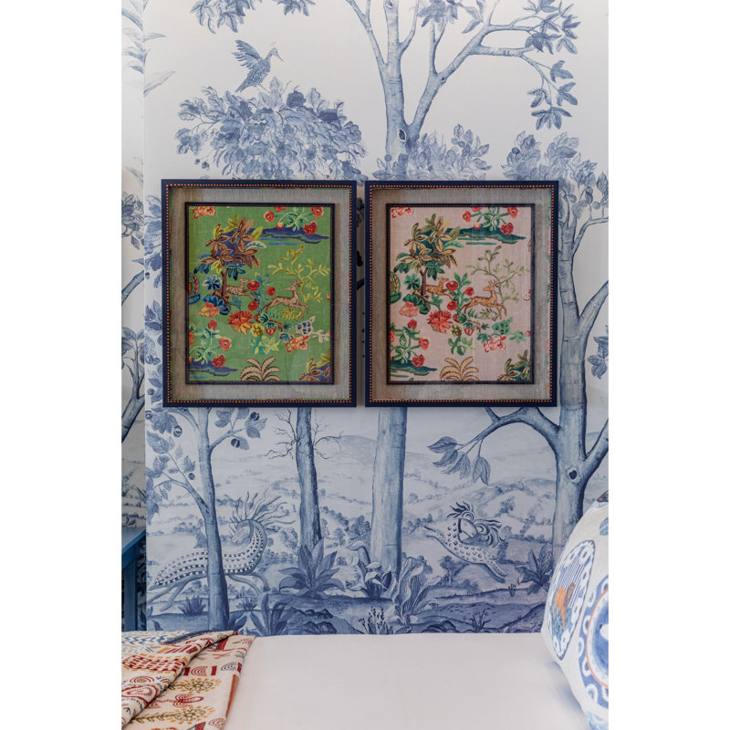 Kit Kemp Floral Non-Woven Roll, Delft Blue